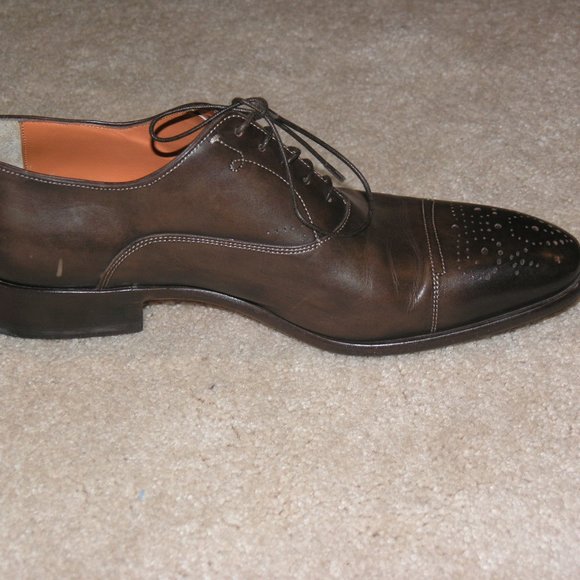 Santoni Fatte a Mano Stafford Brown Oxfords Sz 9.5 main image 5